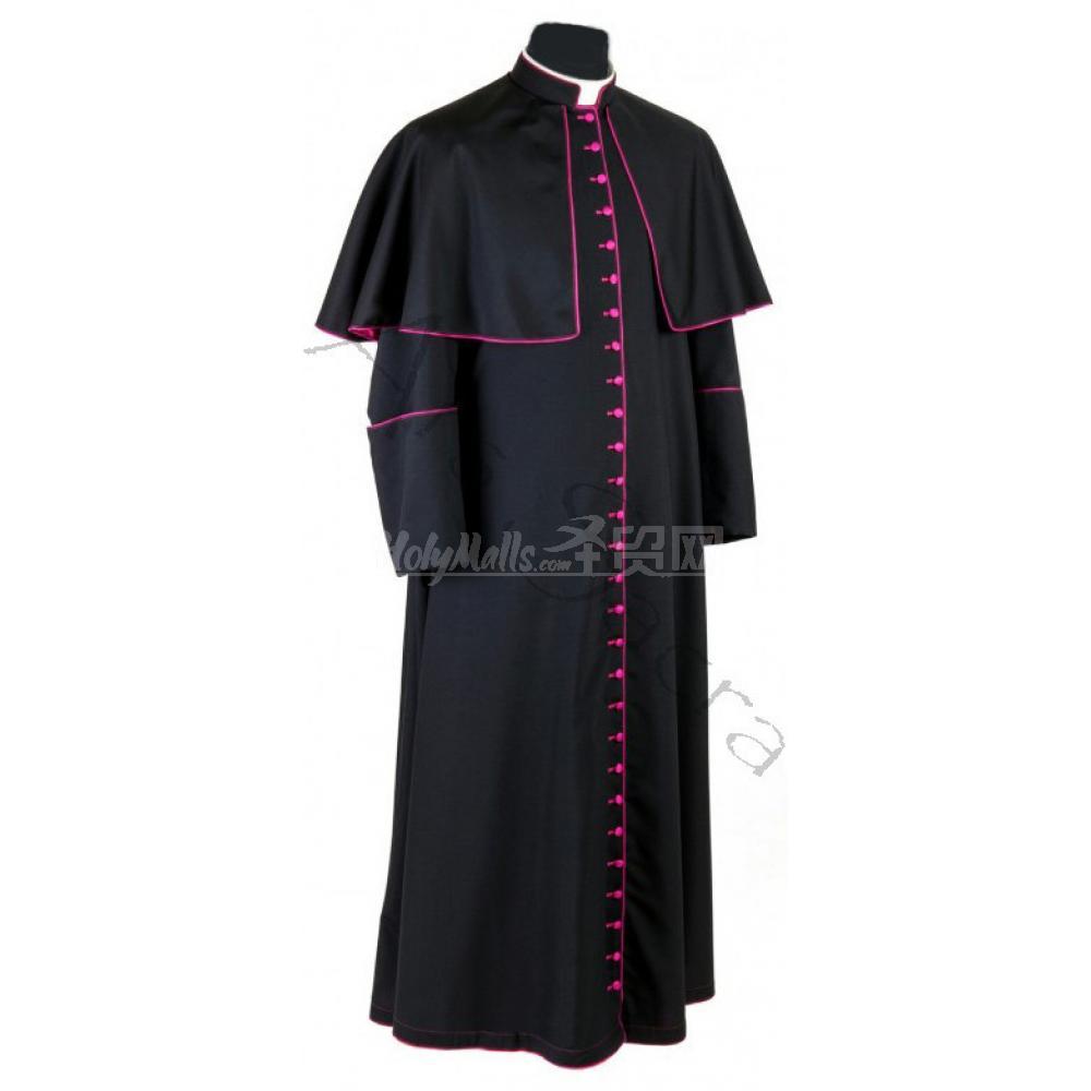 主教法衣 紫色排扣镶边