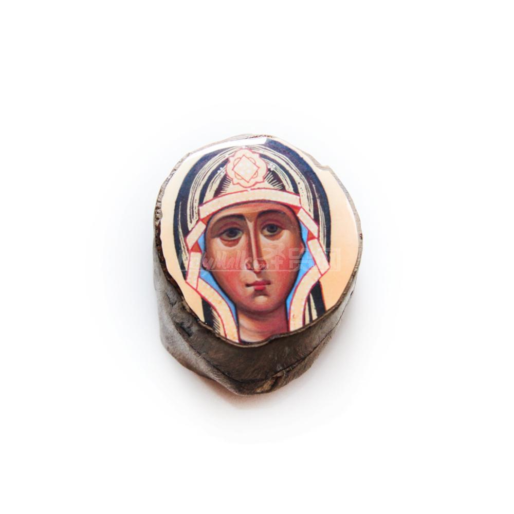 圣母像——泰国柚木水晶圣物盒（小号）