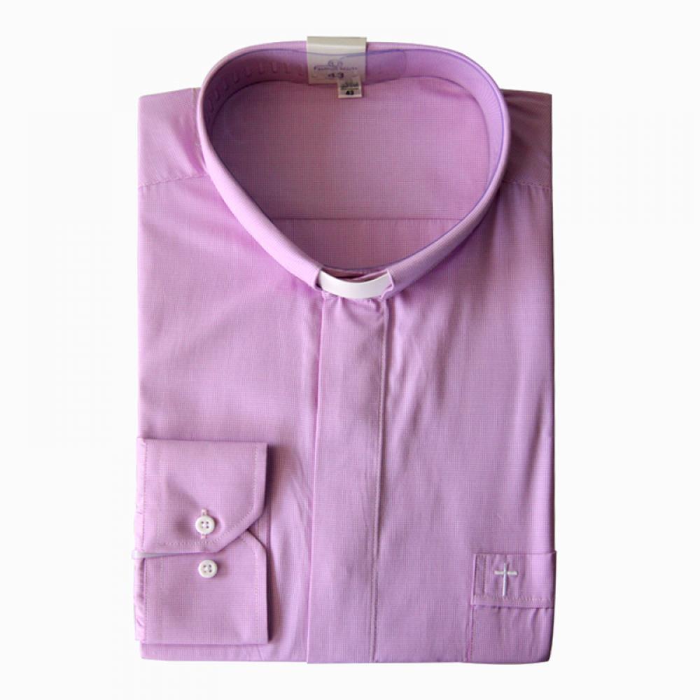 高支纱纯棉 司铎衬衫（免烫千鸟格格子 粉色长、短袖可选，不含白领插片