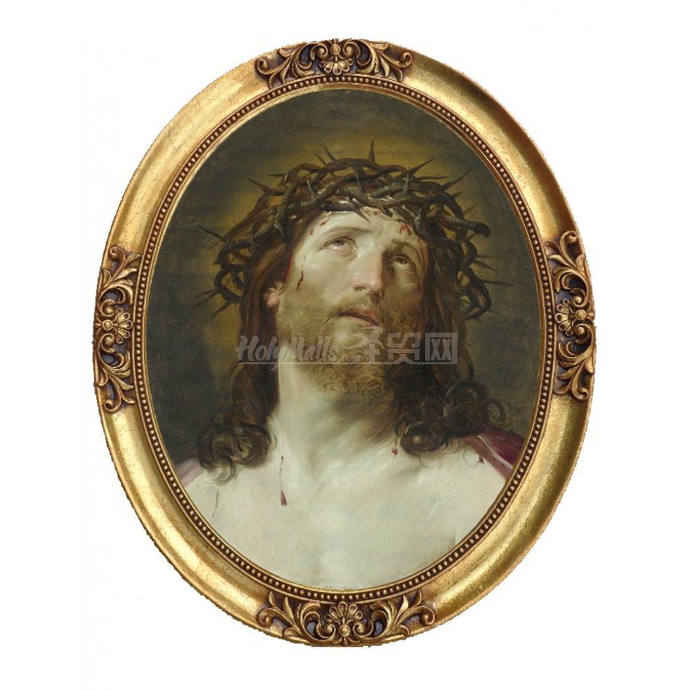 耶稣戴刺冠 手绘油画 不带画框