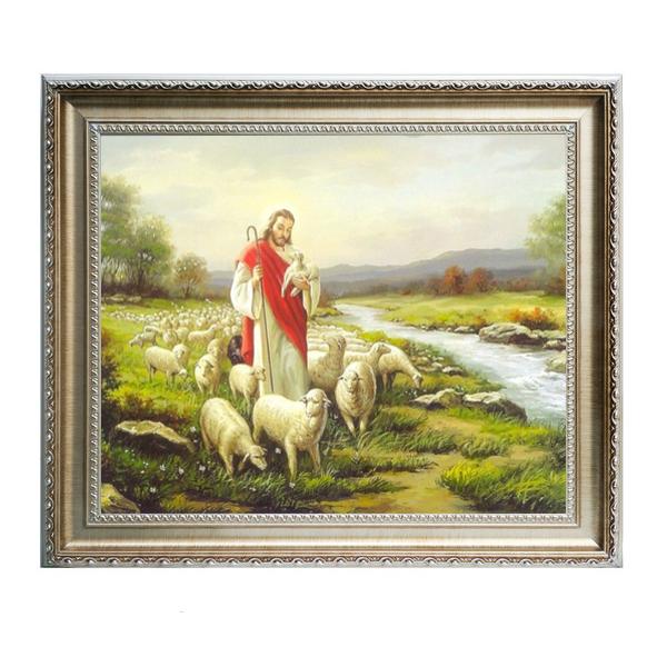 耶稣牧羊 手绘...