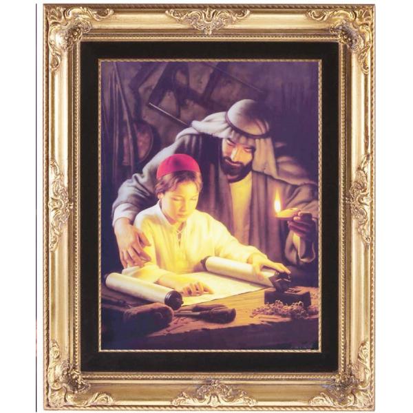 若瑟和小耶稣 手绘油画 不带画框