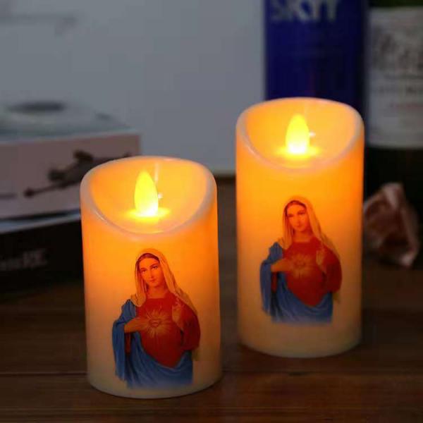 圣母圣心 电子蜡烛 （一对）