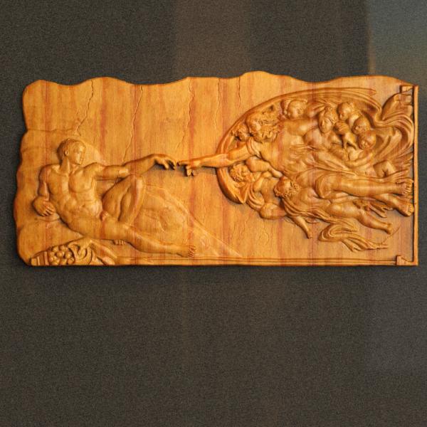 榉木浮雕创世纪15*30cm