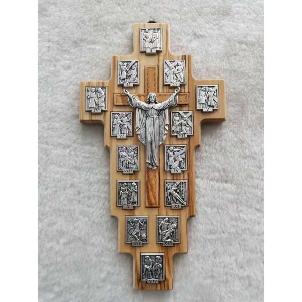 橄榄木十字架挂件