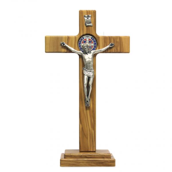 27cm橄榄木本笃十字架