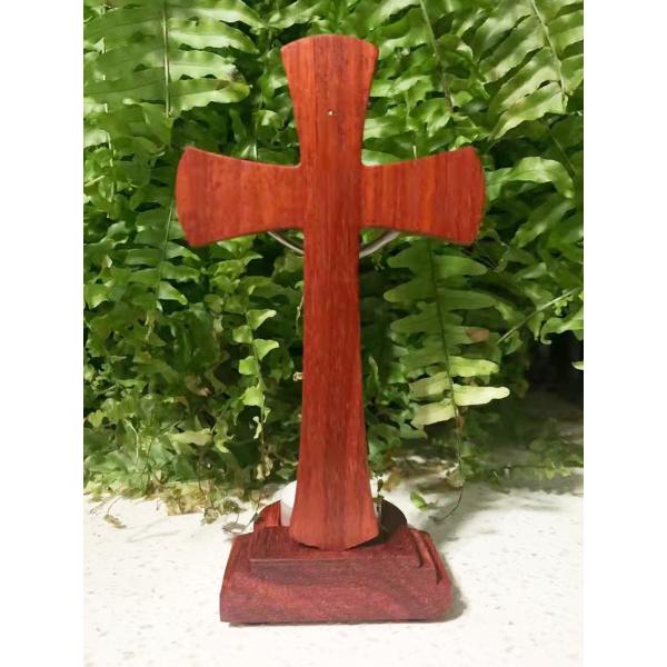 红木镶黑檀祈祷十字架