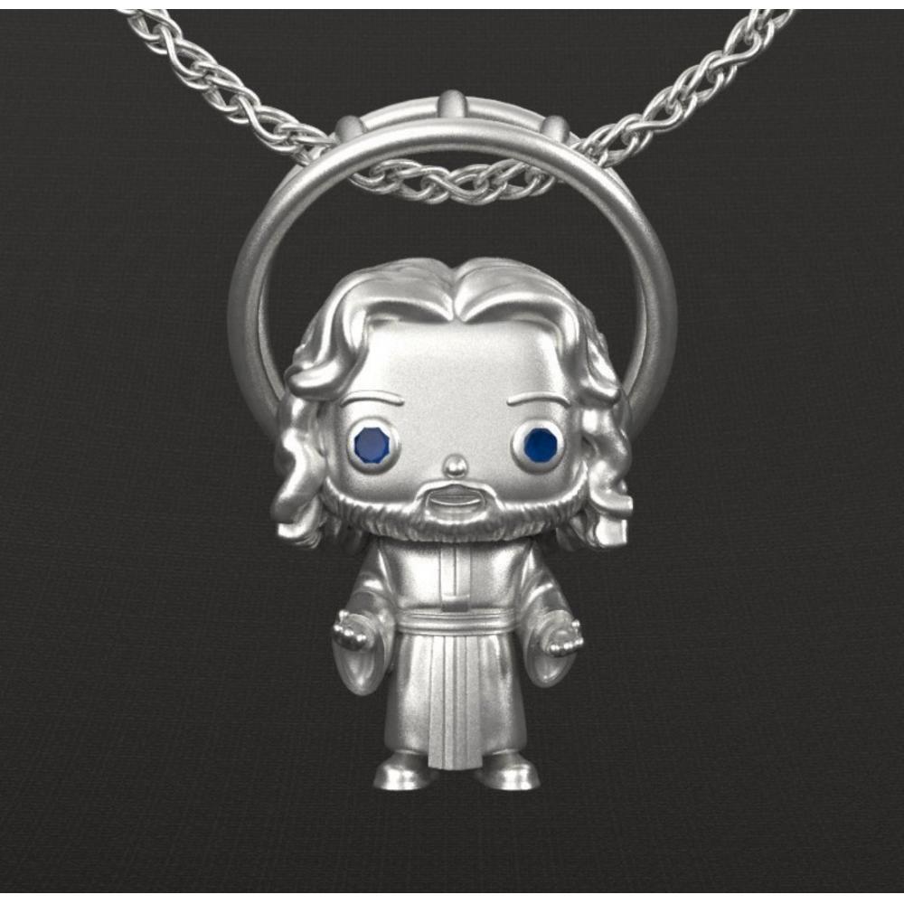 原创Funko Pop嵌蓝宝耶稣挂坠