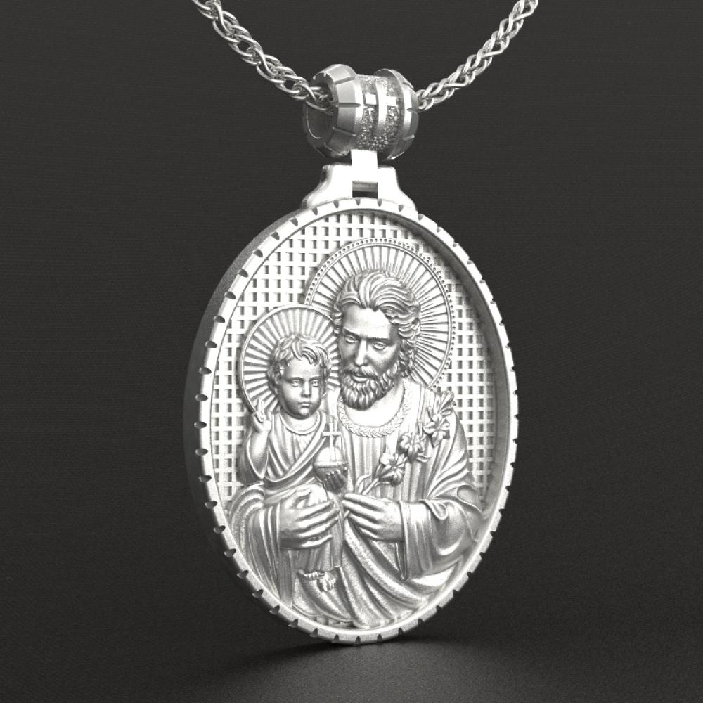 大圣若瑟和小耶稣（不含链）