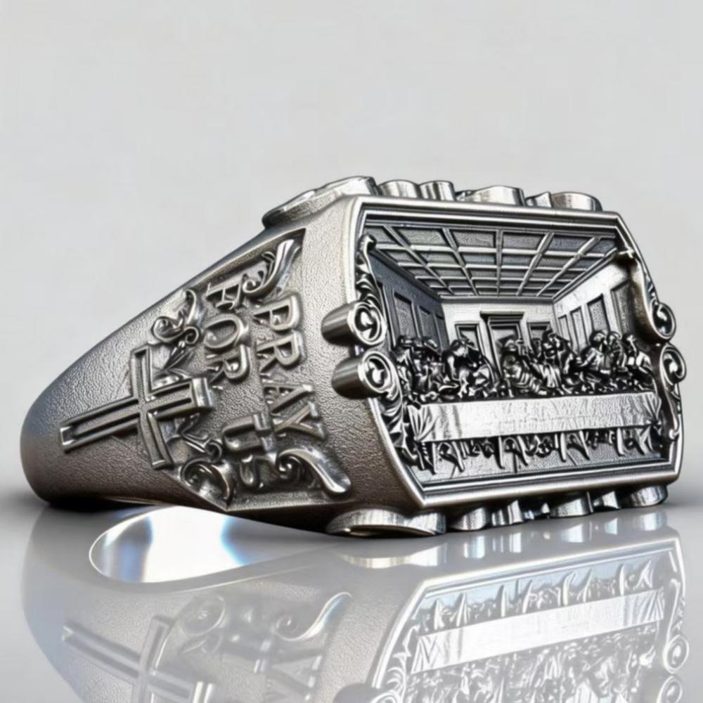 最后晚餐宽面环戒