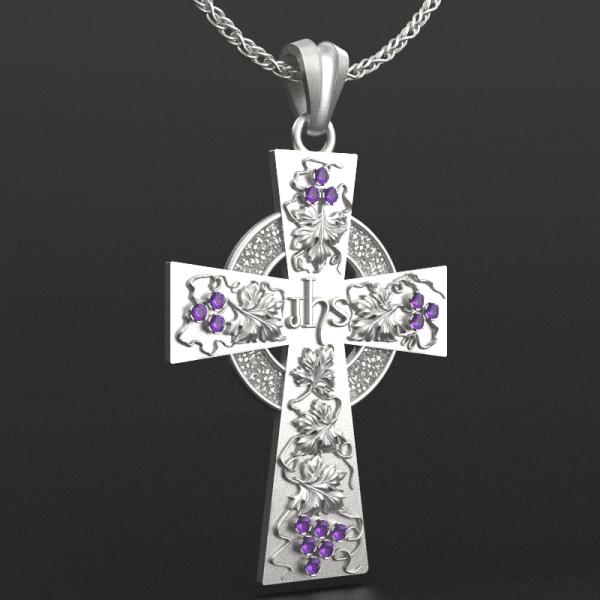 镶石葡萄十字架（不含链）